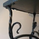 Sellette table d'appoint en acier forgé