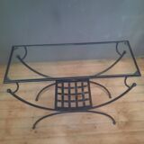 Metal and glass console