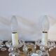 pair of double wall sconces with crystal pendants, made in Italy