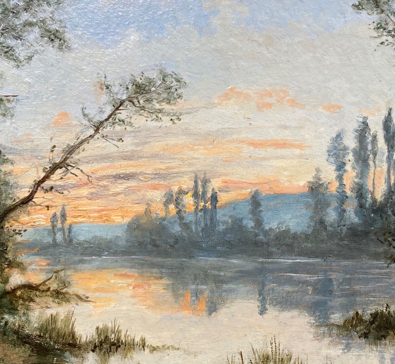 Oil on cardboard riveting nineteenth eugene labitte