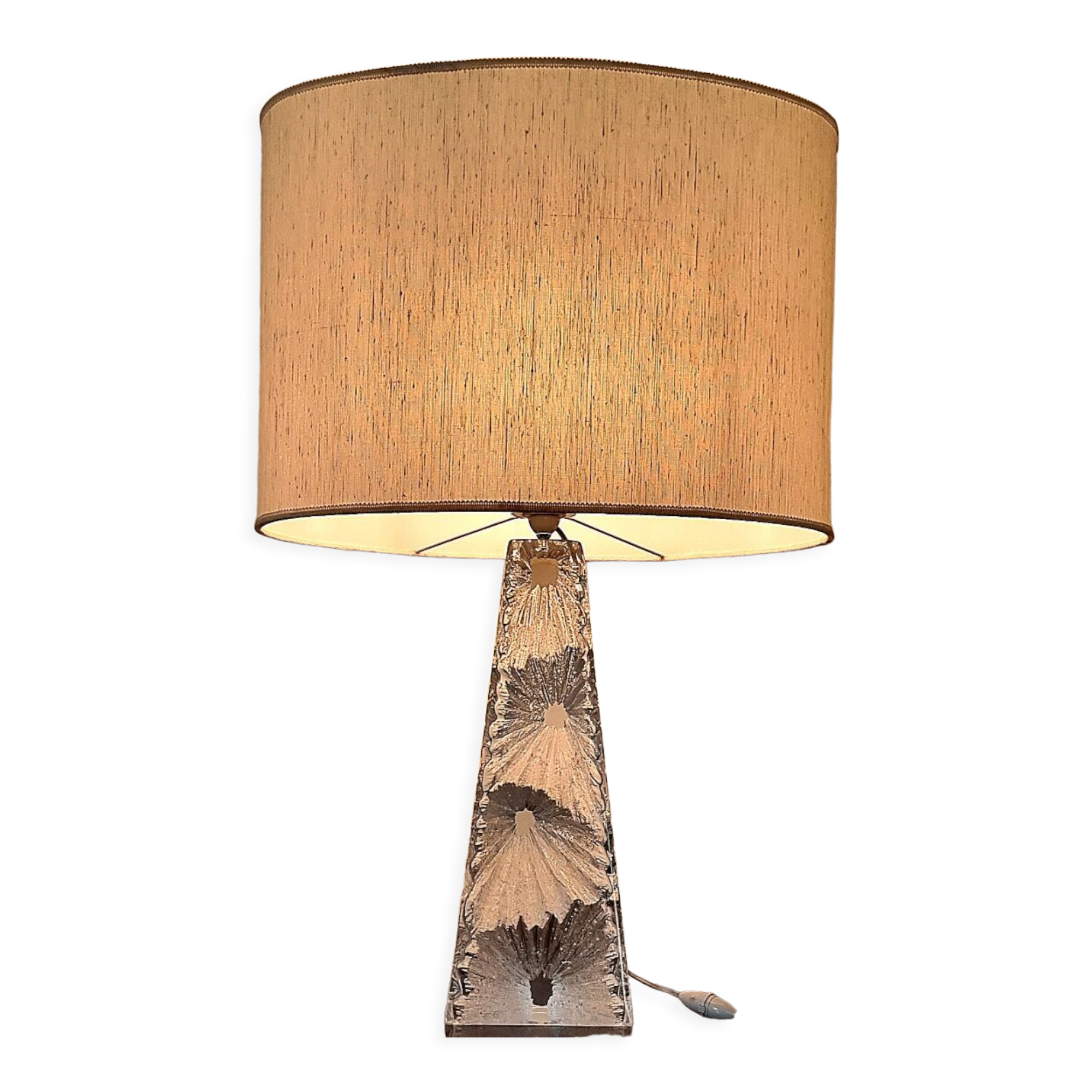 Lamp "Cratères" crystal Daum, circa 1960