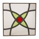 Art Deco Geometric Stained Glass Window 25x25cm