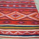 Kilim multicolor hallway done hand in wool carpet 85x195cm