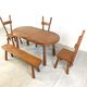 Vintage brutalist dining set, 1960s