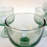 Set of 8 vintage water green glasses