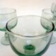 Set de 8 verres vintage vert d'eau