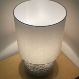 Vintage carved stone lamp