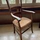 Fauteuil rustique en bois et paille