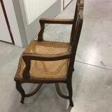 Fauteuil canné provençal style Louis XV