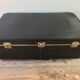 Old black suitcase with reinforcements & vintage bakelite handleOld suitcase black travel trunk + backup & handle bakelite vintage