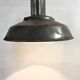 Vintae industrial pendant light with an opaline lamp shade, 1960s