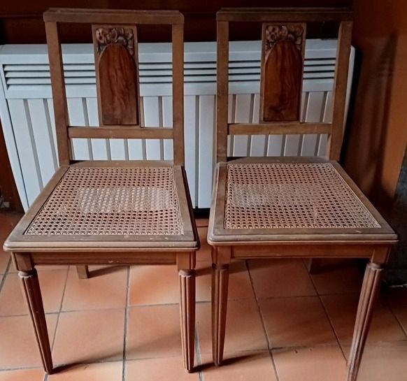 Chaises-bois-cannees (deux)