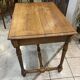1-drawer solid oak desk with turned and carved legs, 89x62cm.