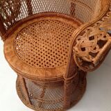 Armchair Emmanuelle rattan 1970