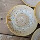 Set of 6 deep plates in stoneware Niderviller model Fauve from the 1960s.