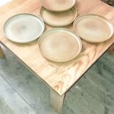 Set of six plates in sandstone