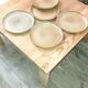 Set of six plates in sandstone