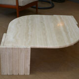 Table basse œil en travertin 1970