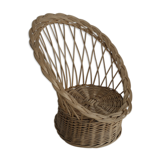 Children's wicker chair, Emmanuelle style