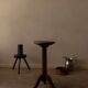 Vintage wooden pedestal plant stand