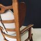 Brutalist Oak Wingback Lounge Chair, Netherlands, 1950s