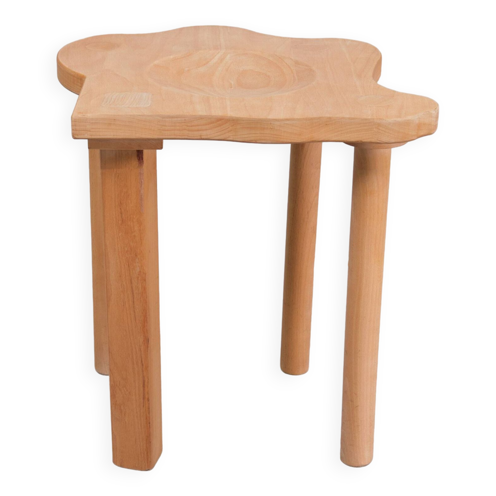 Solid Pine Stool by Era Herbstb 1980s Germany