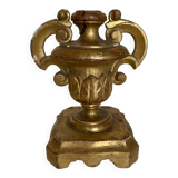 Acanthus candle holder in gilded wood 19th Naples Italy