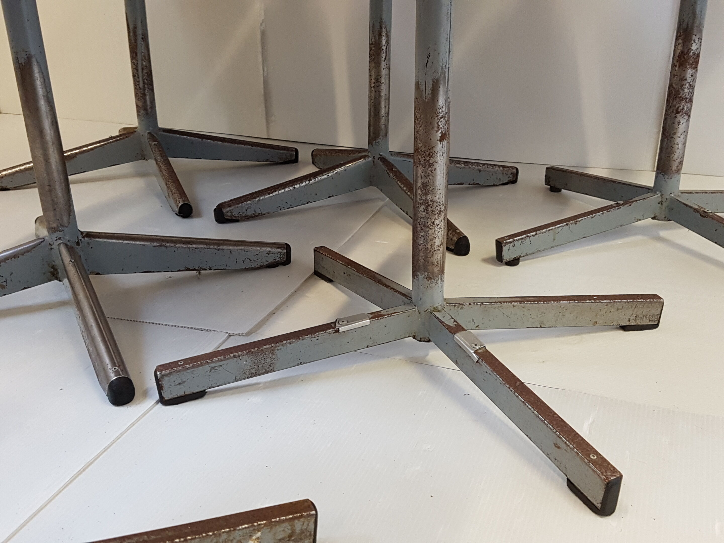 Set of 6 chairs of school Pagholz Pagwood 1960