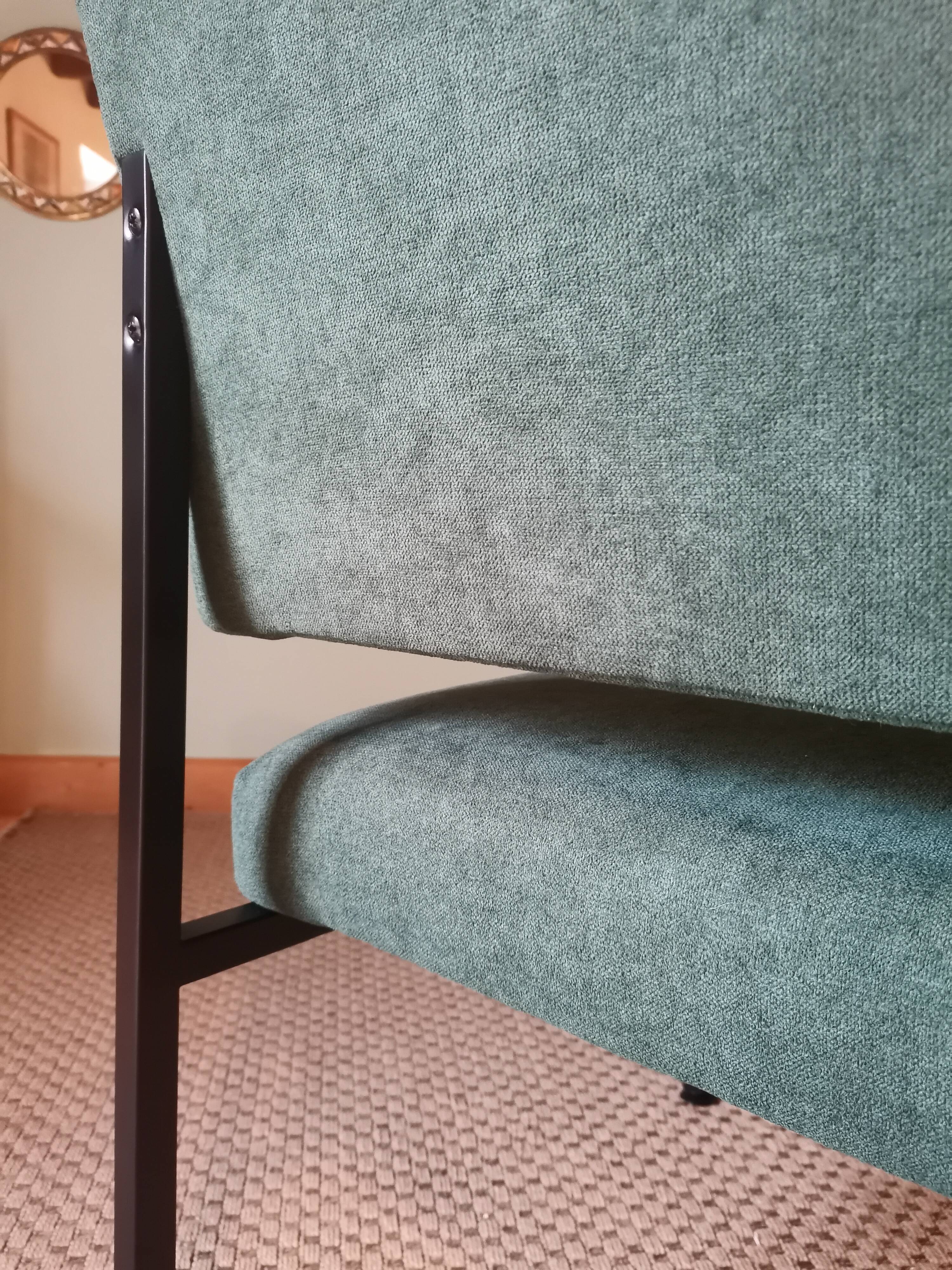 Green 1960s armchairs