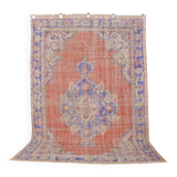 Anatique Handmade Vintage Oushak Carpet sku 2300