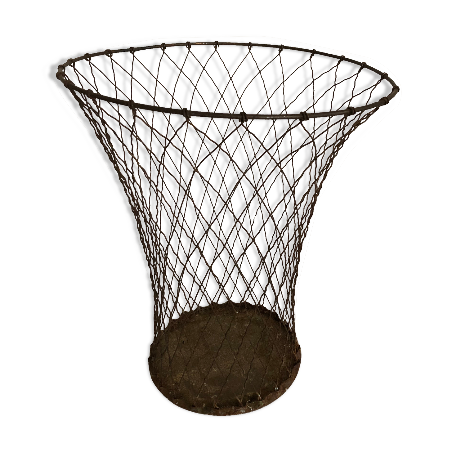 Braided wire paper basket