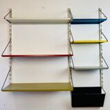 Shelf system, wall, metal, Pilastro edition.