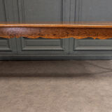 Farmhouse table walnut legs deer early nineteenth 1 drawer 208 cm