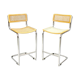 Paire de chaises de bar Cesca par Marcel Breuer Edition 1970