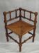 Antique French Turned Wooden Bobbin Chair with Rush Seat