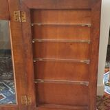 Wall display case wood and glass