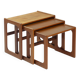 Danish teak mid century modern nesting tables Salin, Nyborg, Denmark 1960s