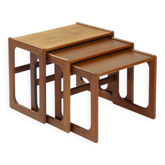 Danish teak mid century modern nesting tables Salin, Nyborg, Denmark 1960s