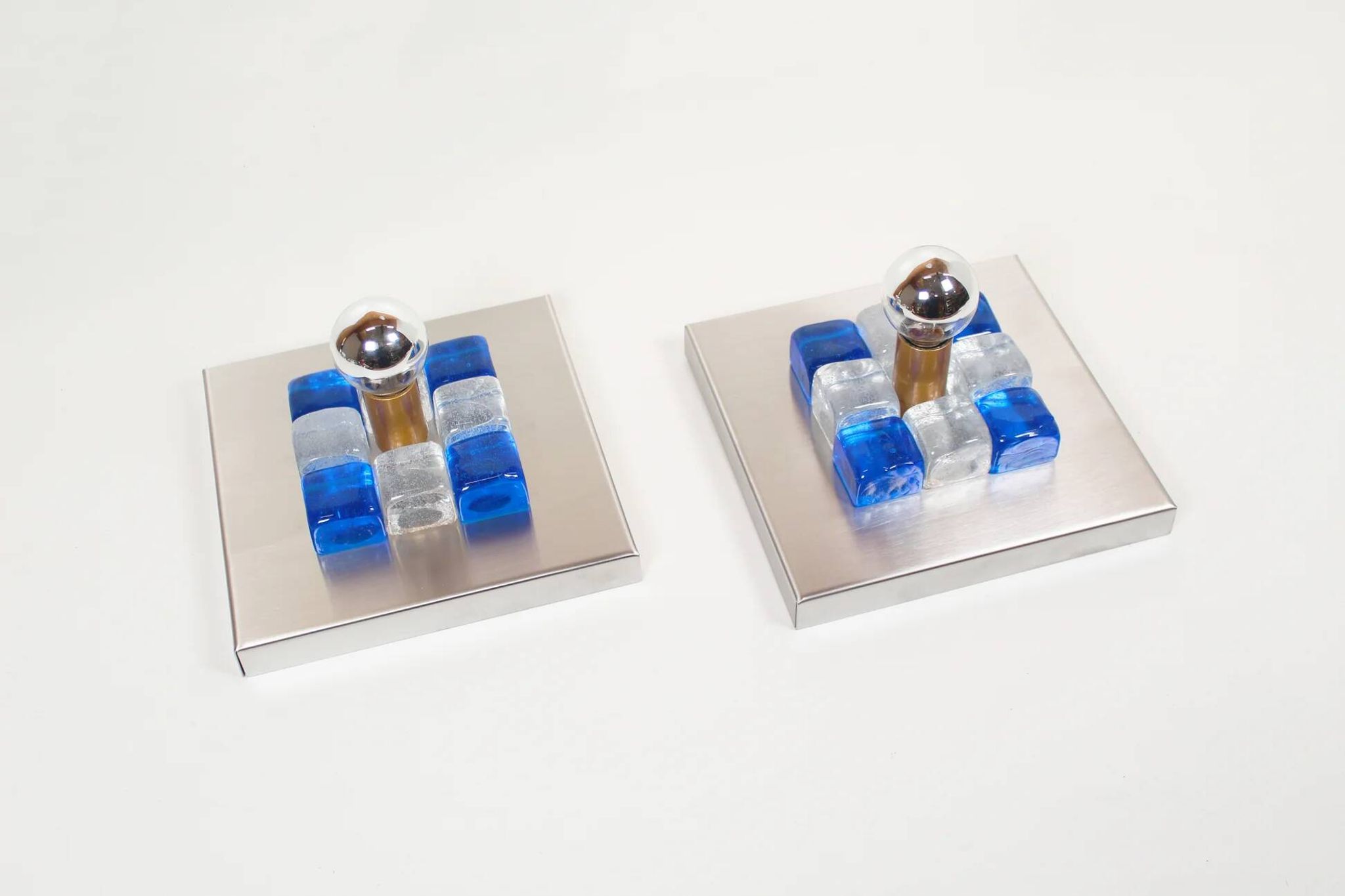 Pair of Murano glass wall lamps by Albano Poli for Poliarte