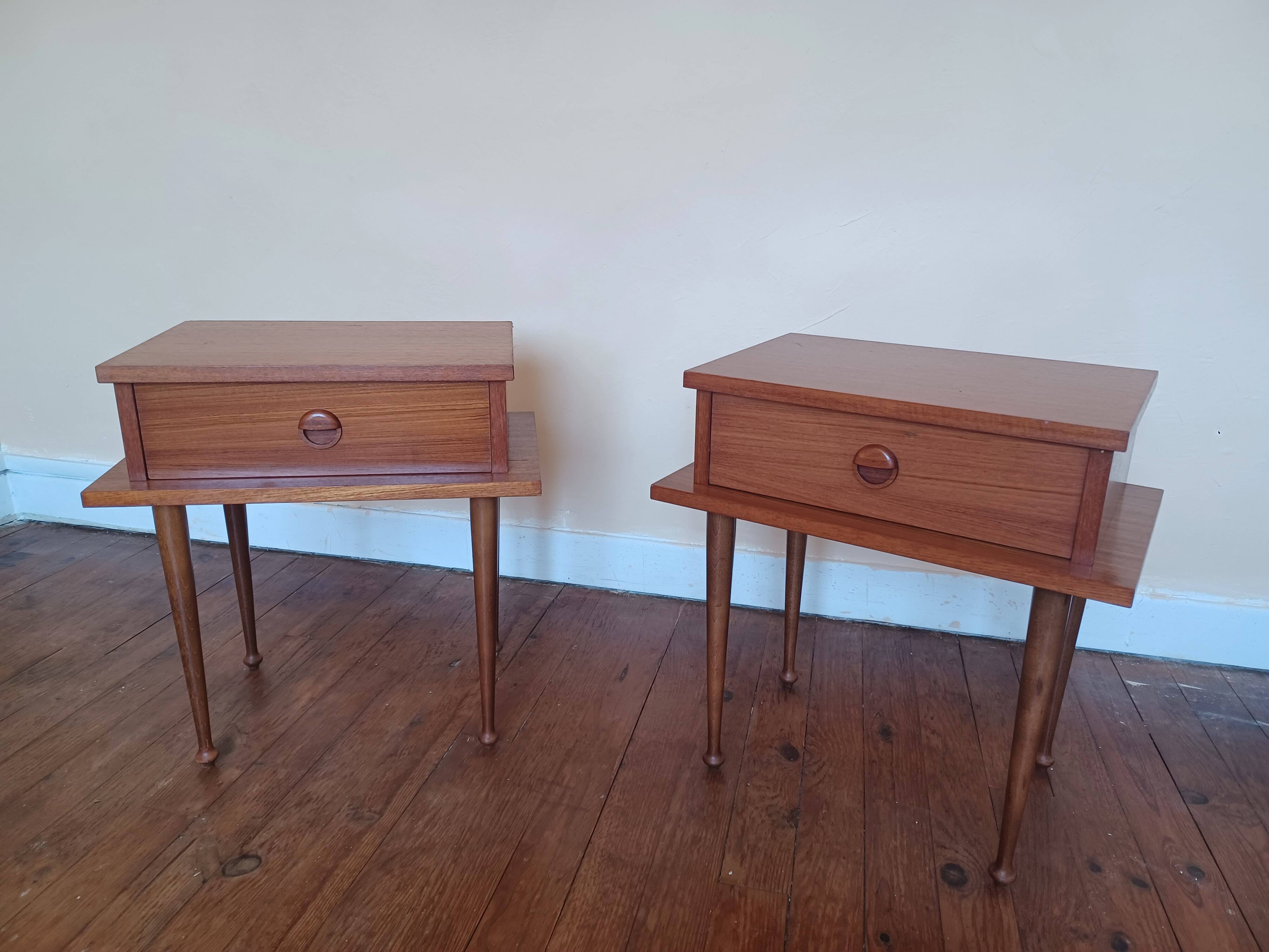 Pair of 60s bedside tables