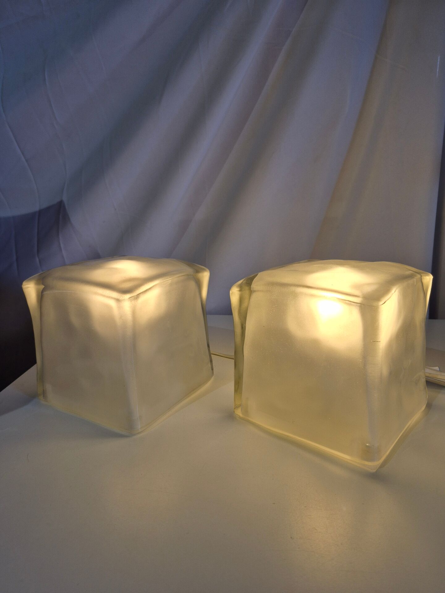Ice cube IKEA lamp glass Iviken 1990s