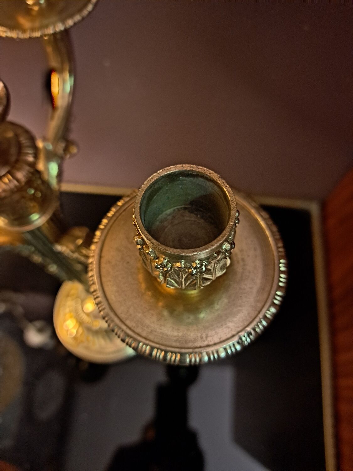 Pair of gilded bronze candelabra