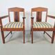Art Deco Haagse School Armchairs in Oak and Ebony, 1920s, Set of 2