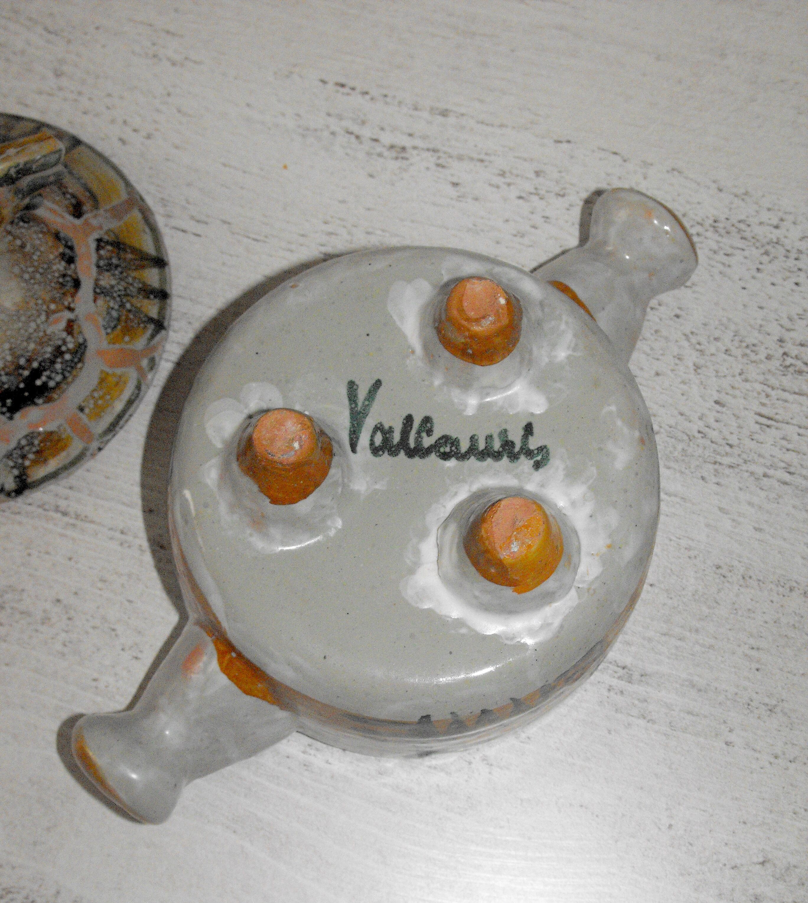 Ceramic pot with lid Joel Baudoin 50s Vallauris .