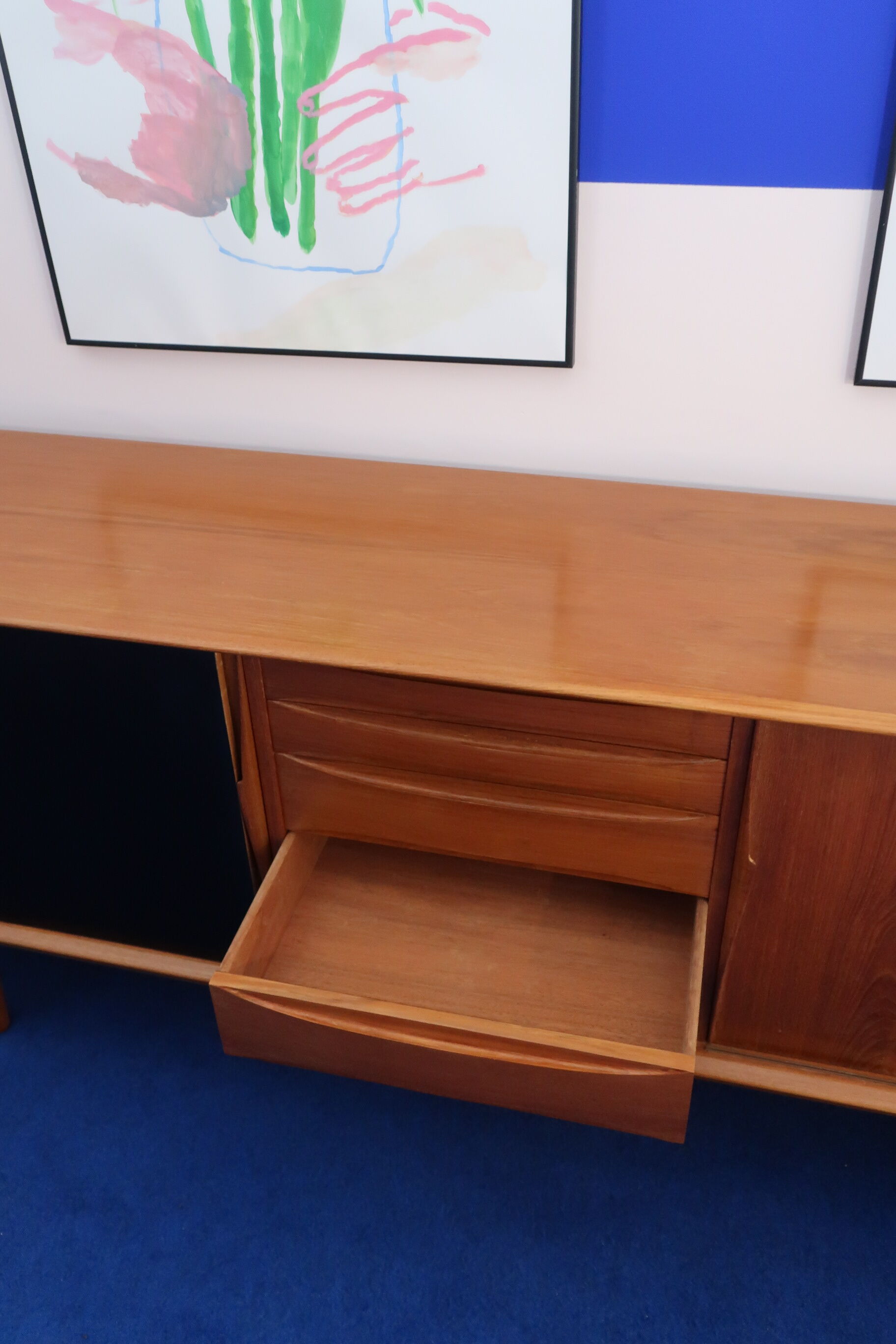 Danish row with sliding doors from the 60s