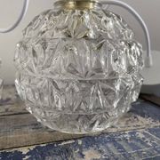 Set of two chiseled glass pendant lights
