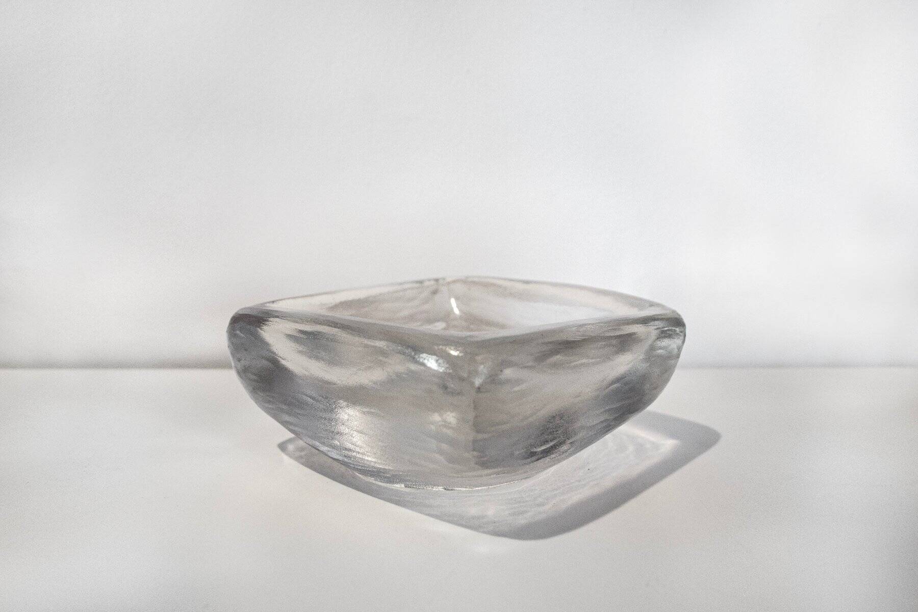 Transparent glass centrepiece by Orrefors, Sweden, 1960s.