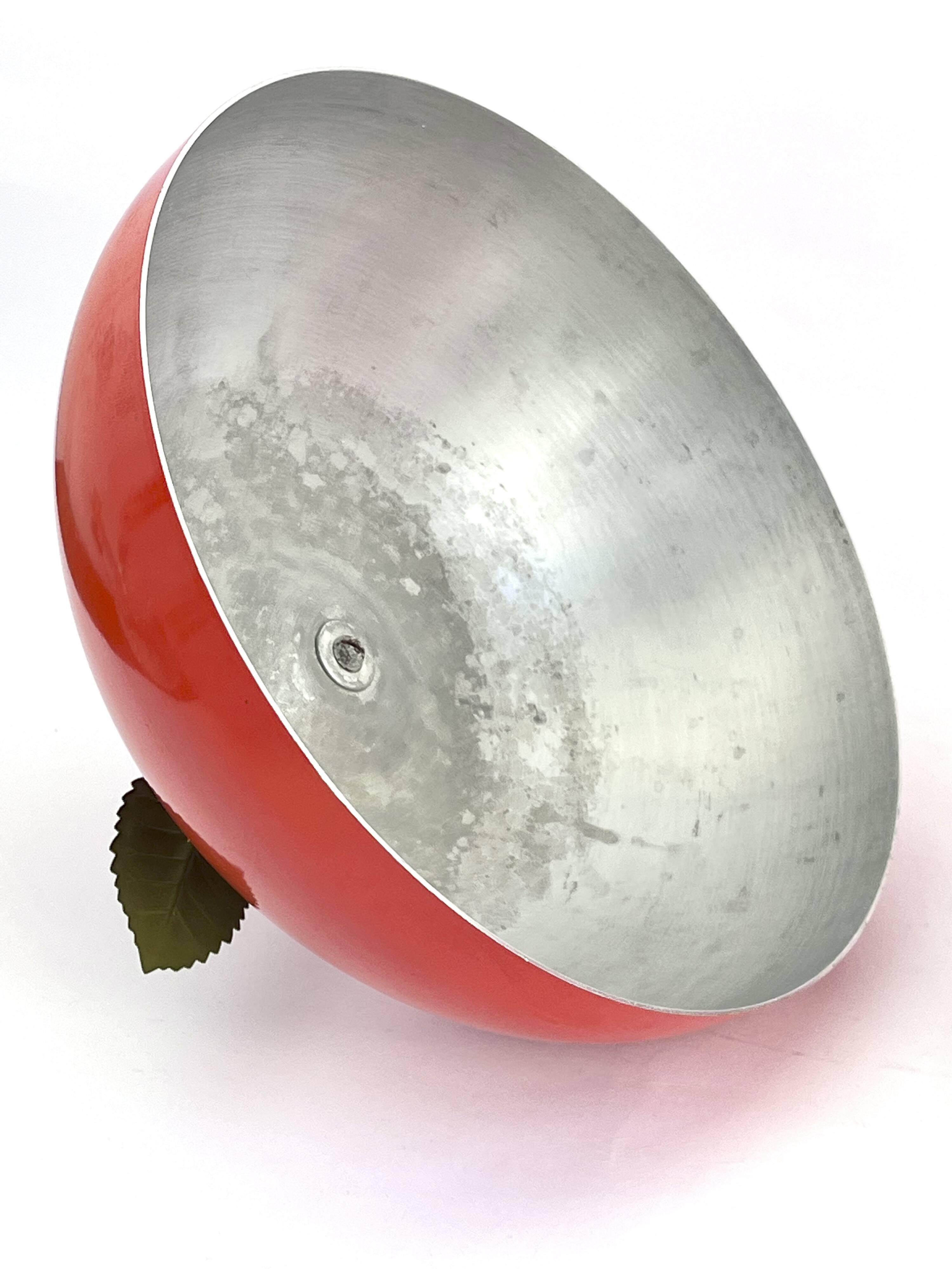 Large Apple Metal Orange Ice Bucket