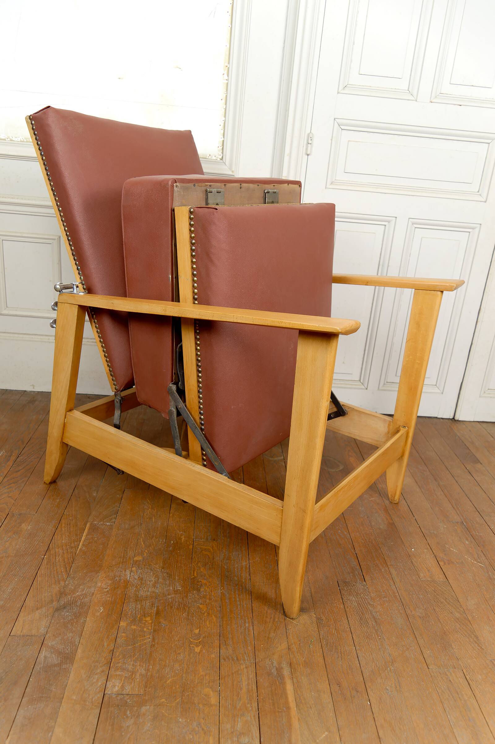 System armchair, Morris Art Deco chaise longue, France c. 1940