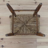 Stool straw mid-century Bull